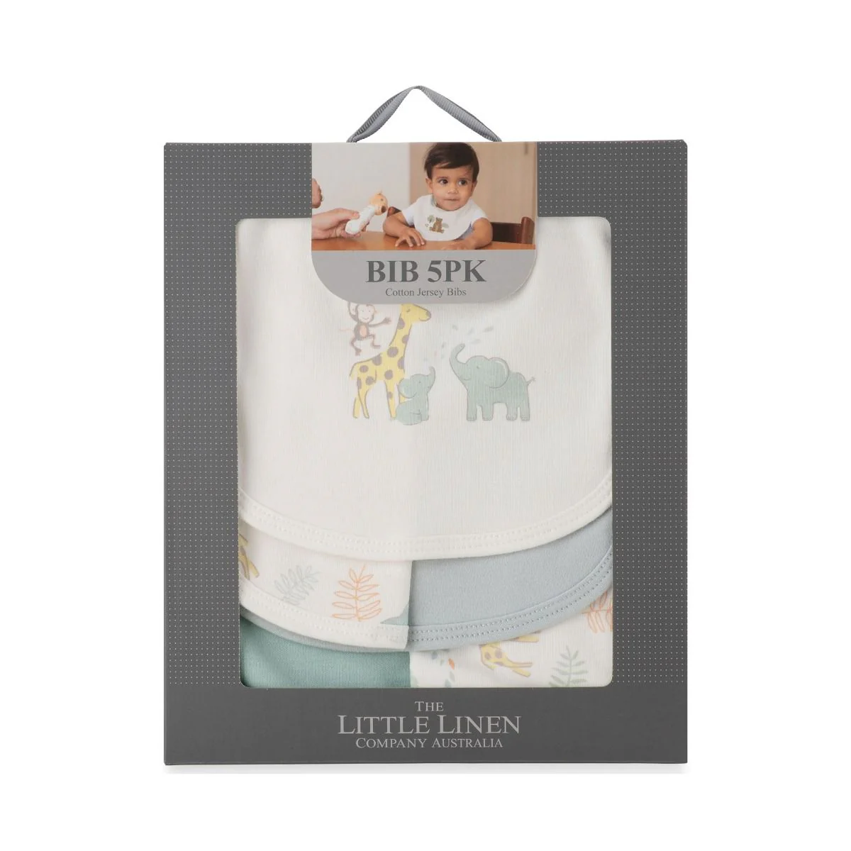 Little Linen Jersey Bib 5pk - Image 4