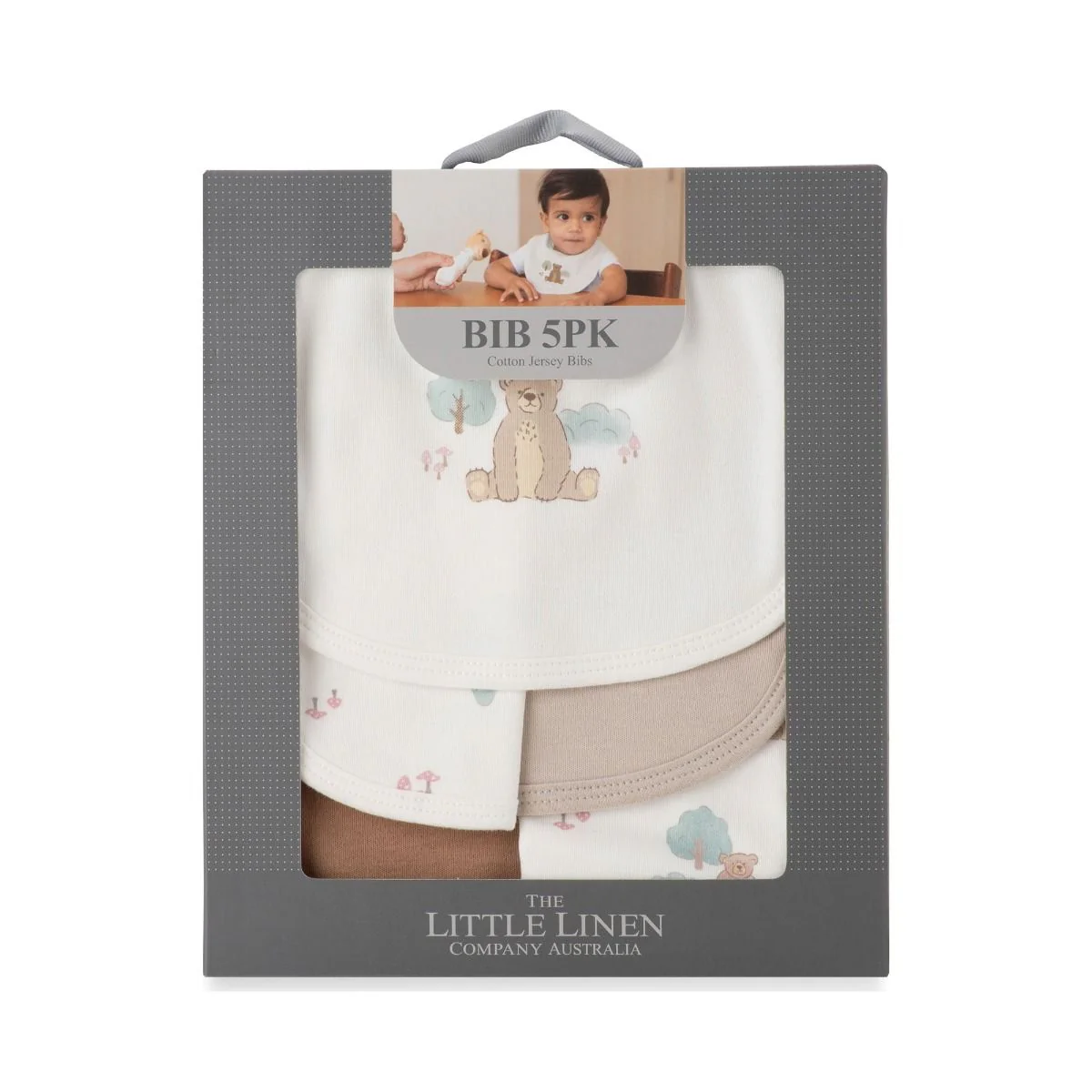 Little Linen Jersey Bib 5pk - Image 9