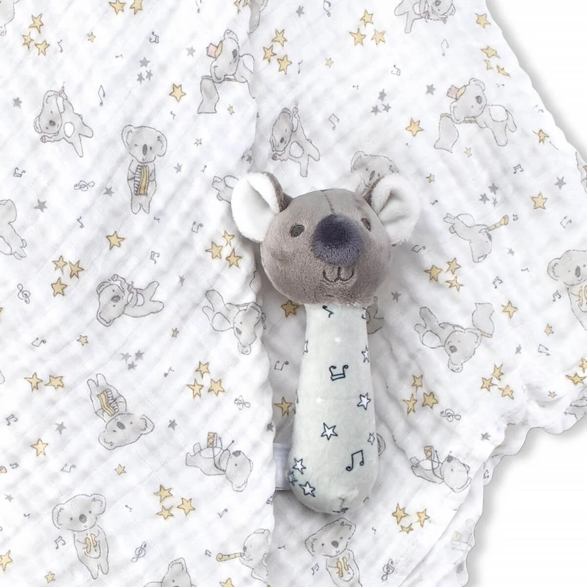 Little Linen Muslin Wrap & Crinkle Toy - Image 2