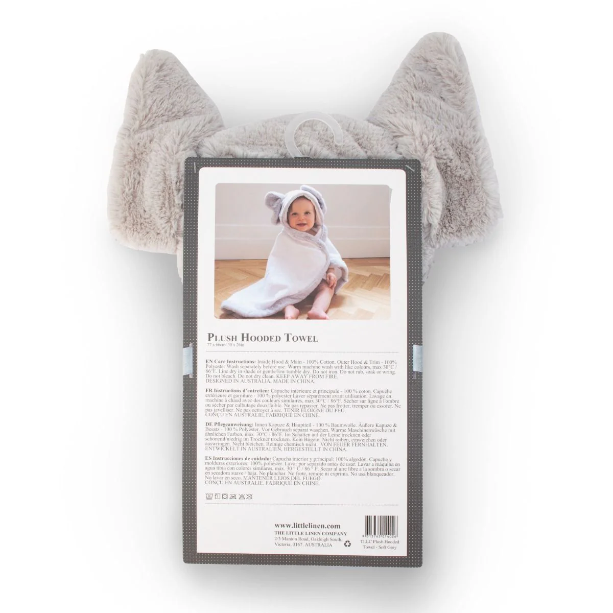 Little Linen Plush Hooded Towel - Image 5