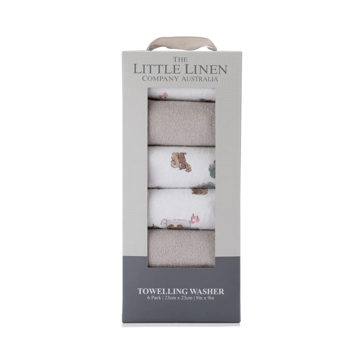 Little Linen Towelling Washcloths 6pk - Image 2