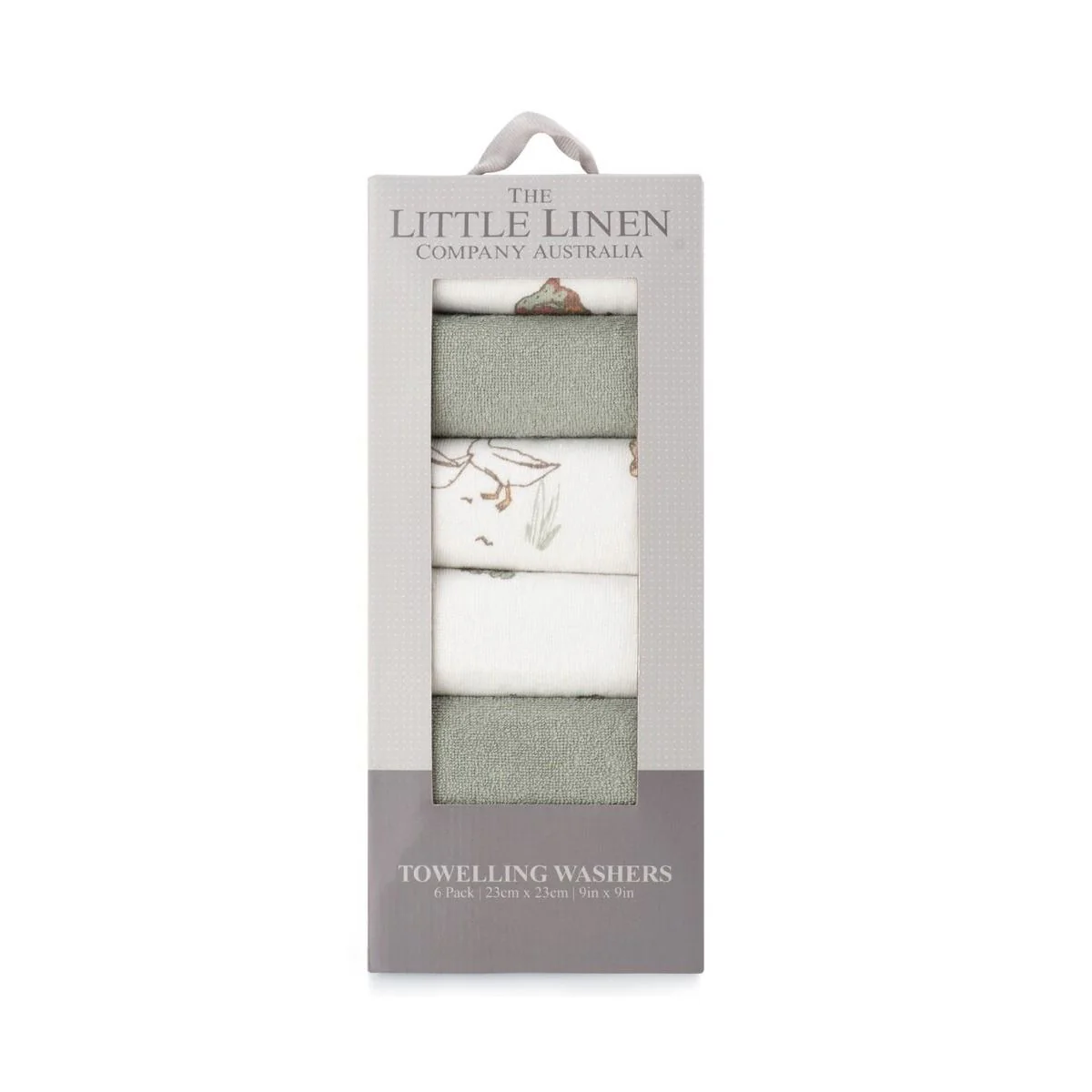 Little Linen Towelling Washcloths 6pk - Image 3