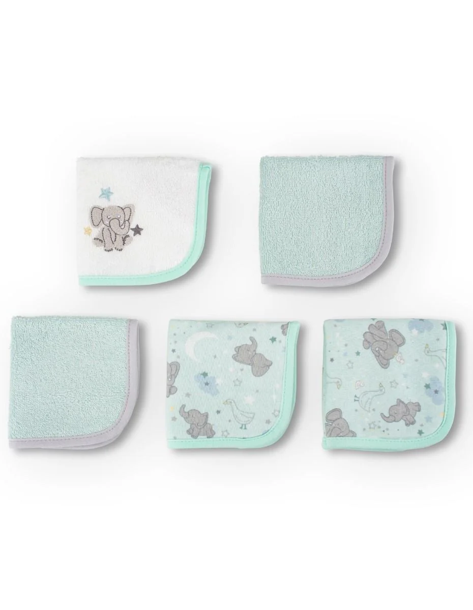 Little Linen Towelling Washer 5Pk - Image 4