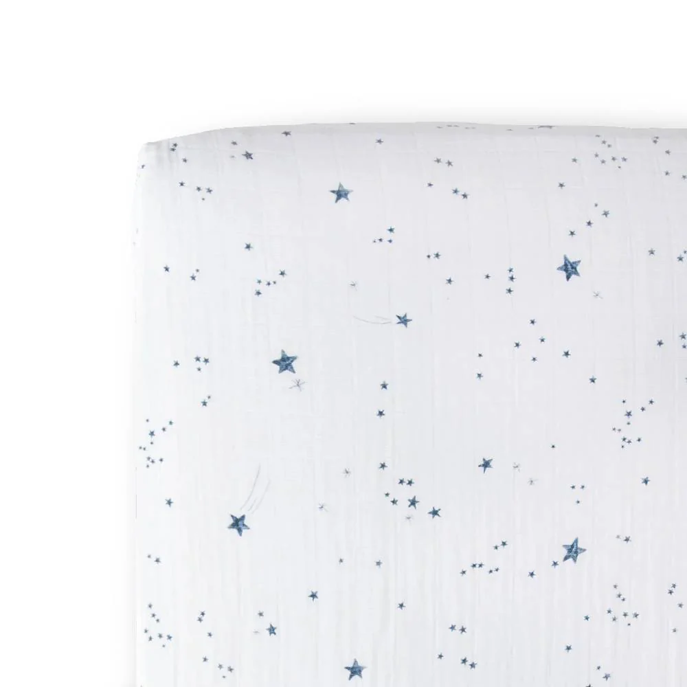 Little Unicorn Cotton Muslin Fitted Cot Sheet - Image 16