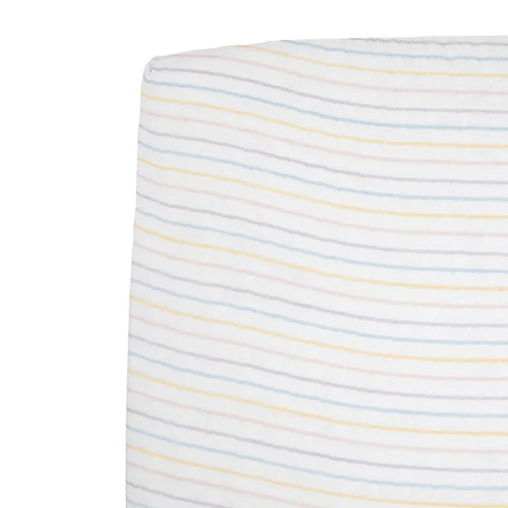Little Unicorn Cotton Muslin Fitted Cot Sheet - Image 18