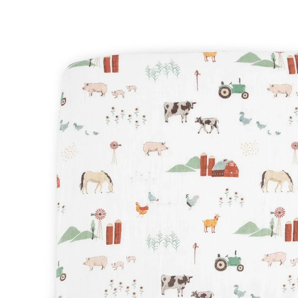 Little Unicorn Cotton Muslin Fitted Cot Sheet - Image 8