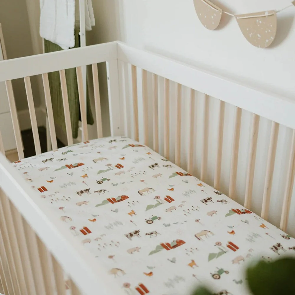 Little Unicorn Cotton Muslin Fitted Cot Sheet - Image 9