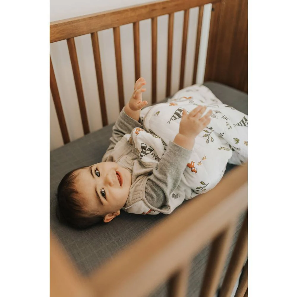 Little Unicorn Cotton Muslin Sleeping Bag Forest Friends - Image 3