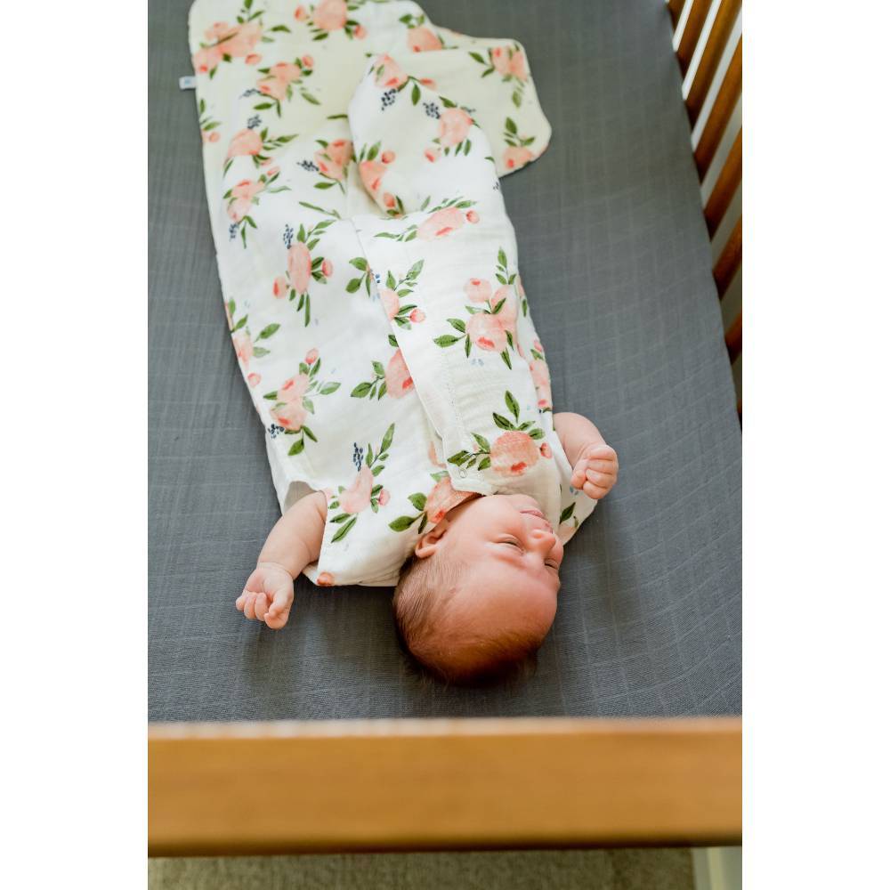Little Unicorn Cotton Muslin Sleeping Bag Watercolour Roses - Image 3