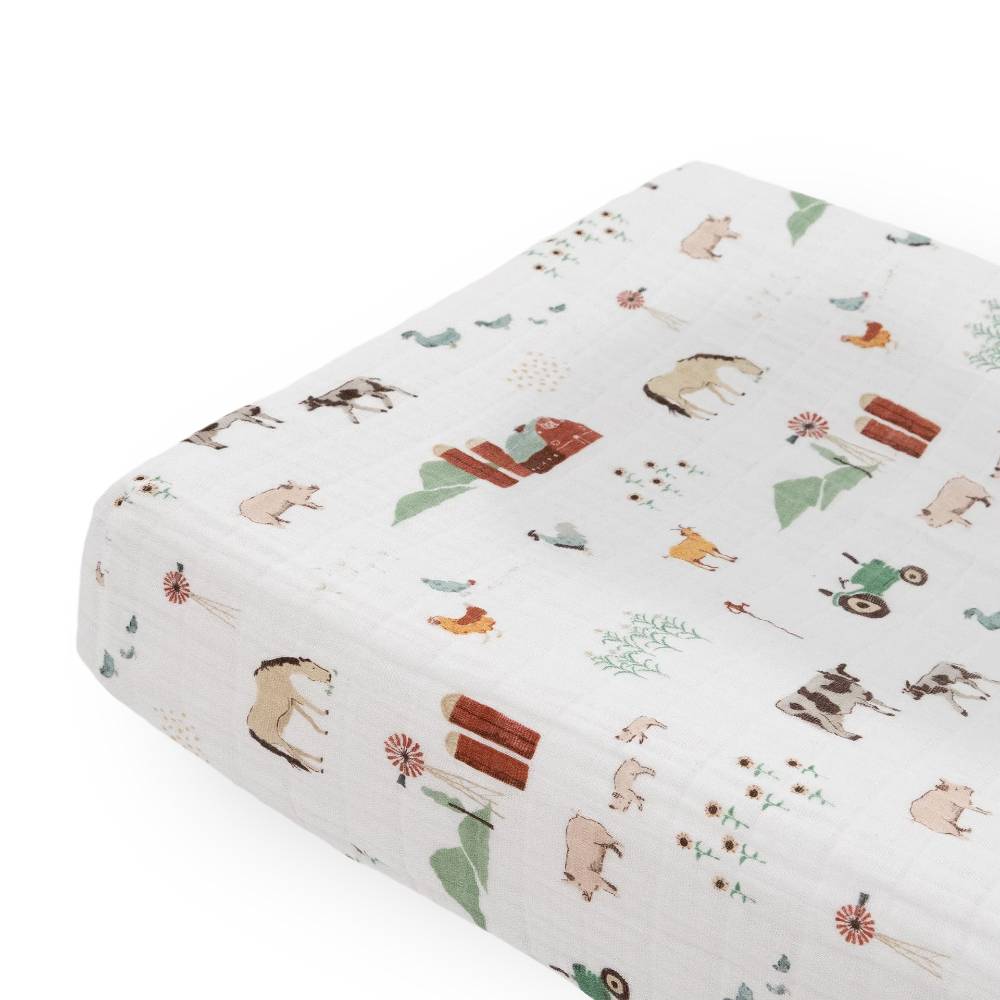 Little Unicorn Muslin Change Pad Cover - Image 7