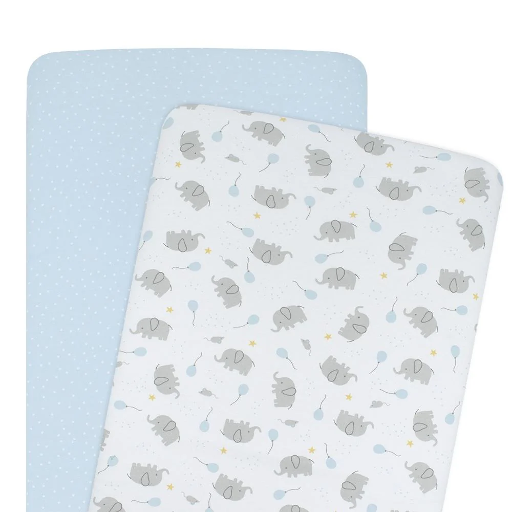 Living Textiles Bassinet Fitted Sheets 2pk Mason - Clearance