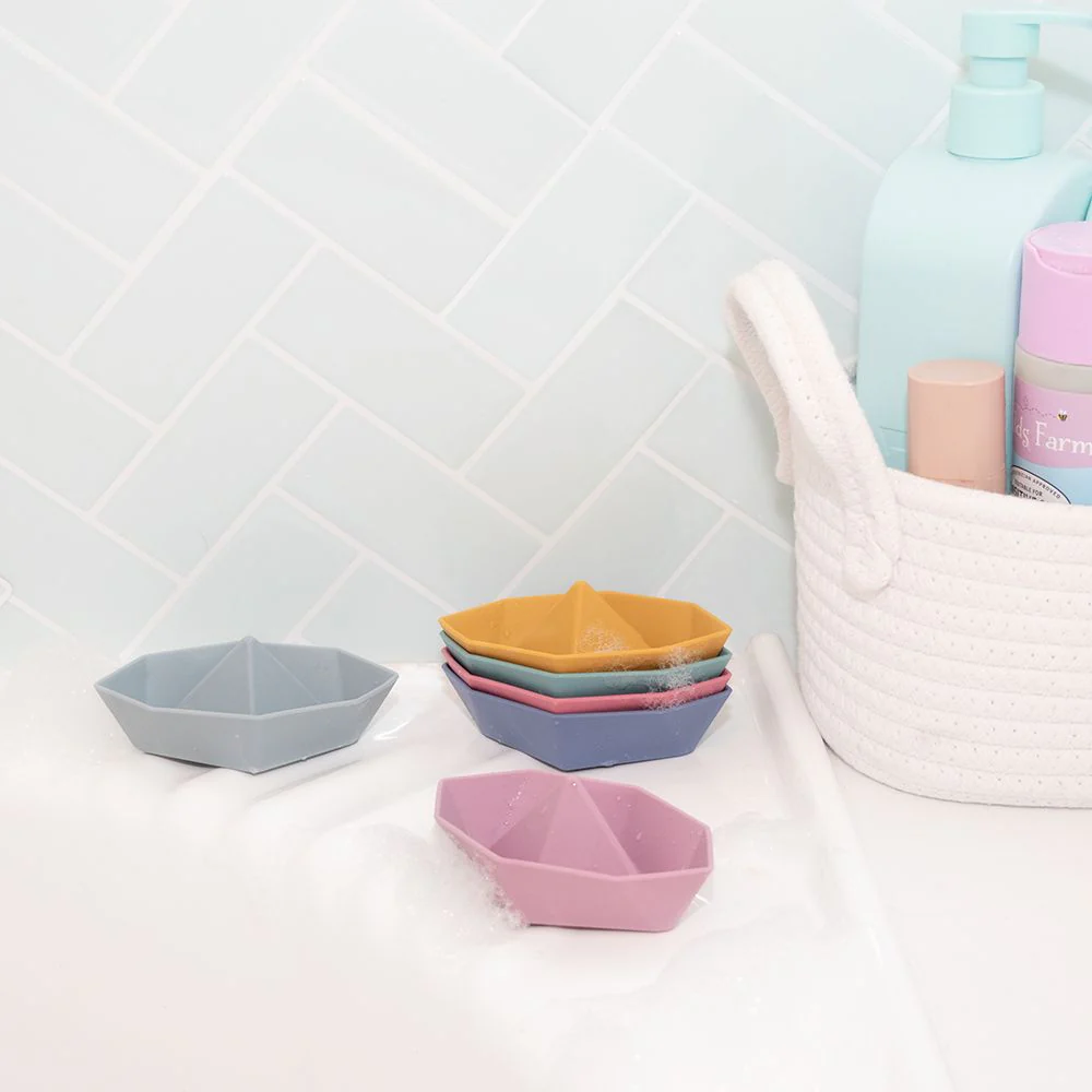 Living Textiles Playground Silicone Origami Bath Boats 6pk - Image 3