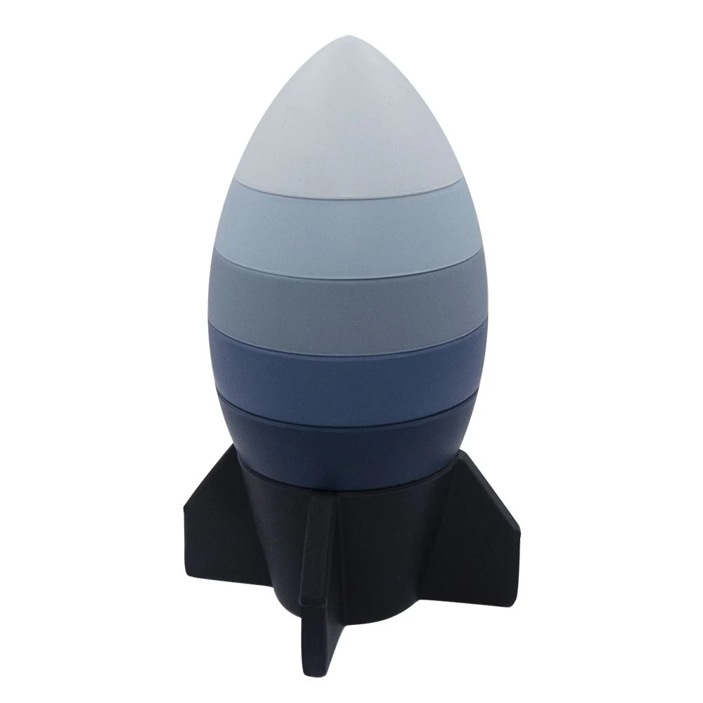 Living Textiles Playground Silicone Rocket Stacking Puzzle