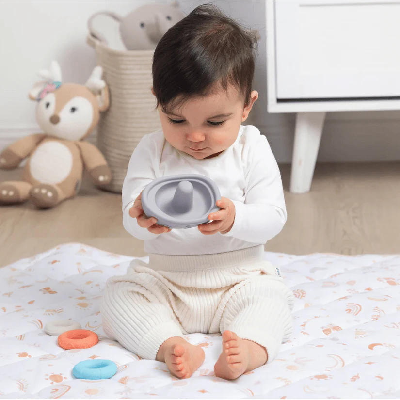 Living Textiles Playground Silicone Stacking Boat with Rings - Image 2
