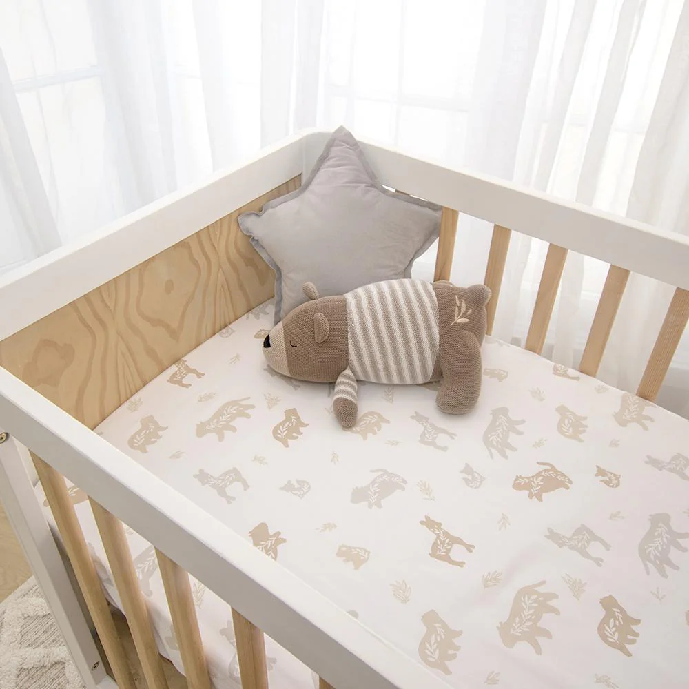 Lolli Living Cot Fitted Sheet - Bosco Bear - Image 2