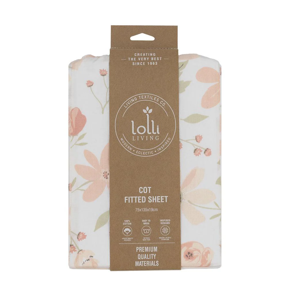 Lolli Living Cot Fitted Sheet Meadow - Image 3