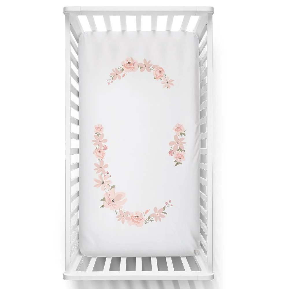 Lolli Living Cot Fitted Sheet Meadow Floral Bouquet