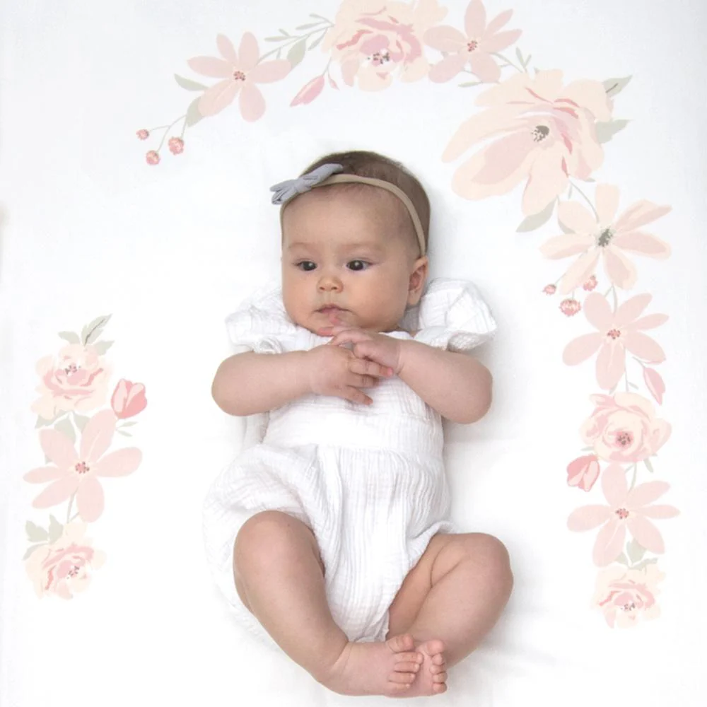 Lolli Living Cot Fitted Sheet Meadow Floral Bouquet - Image 2