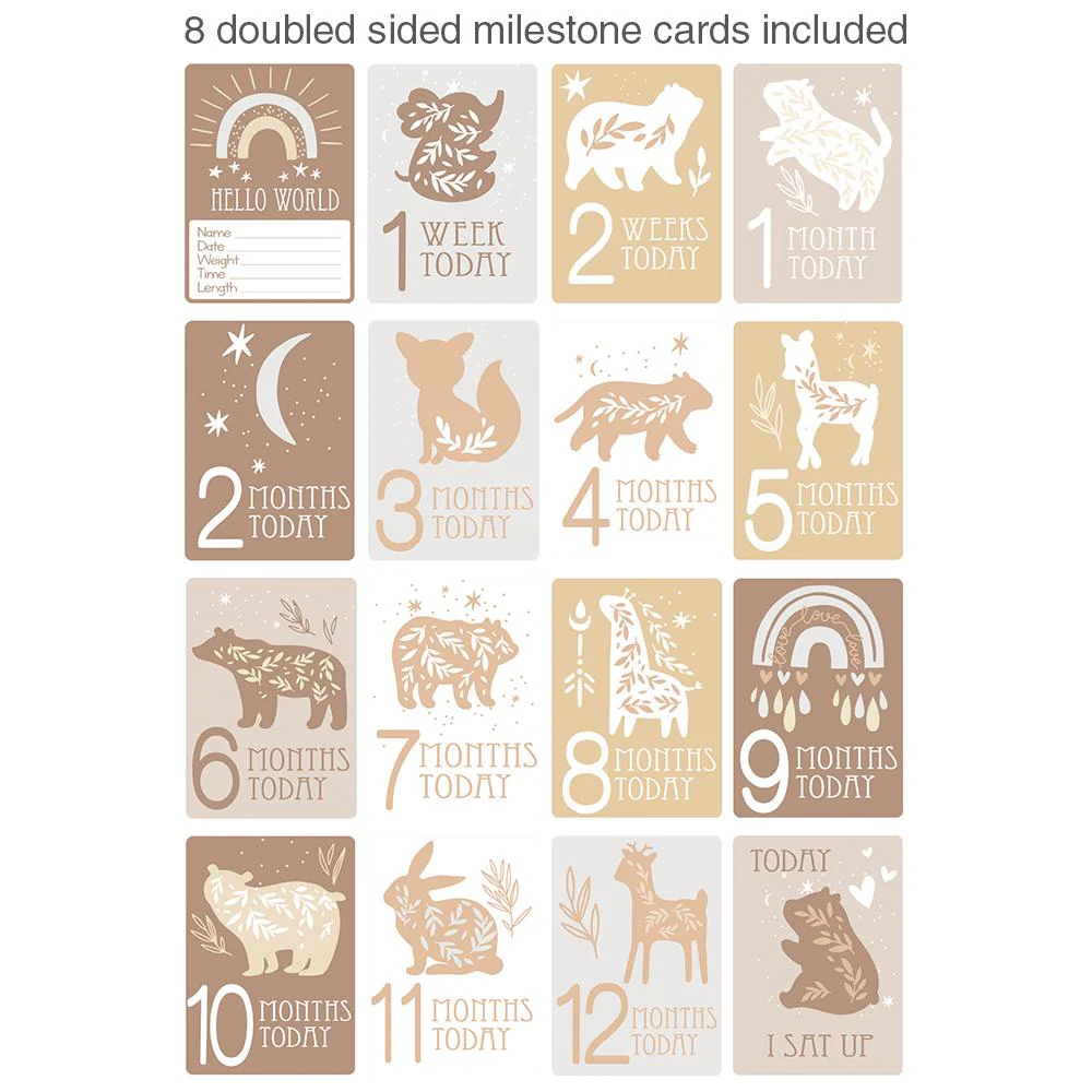 Lolli Living Play Mat + Milestone Cards - Bosco Bear - Image 5