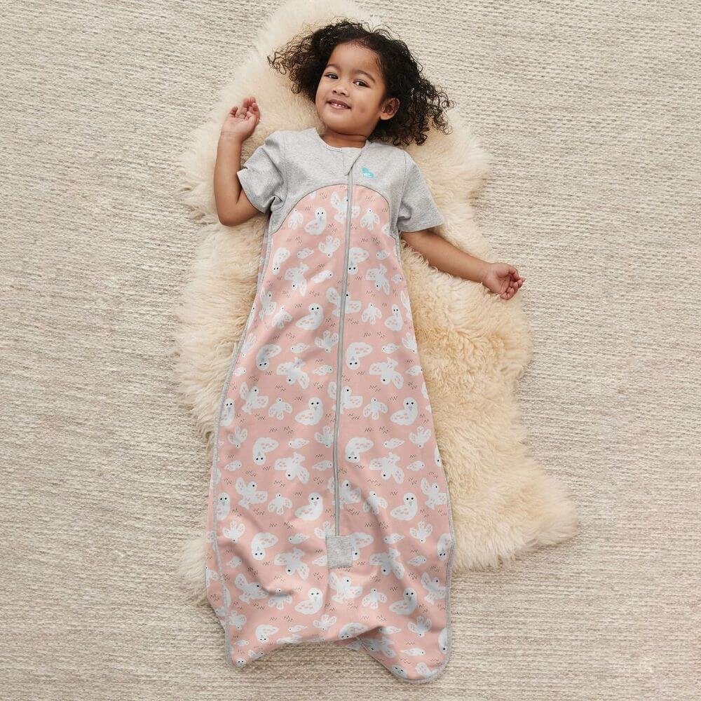 Love to Dream Organic Sleep Bag 1.0 TOG Pink Doves - Image 2