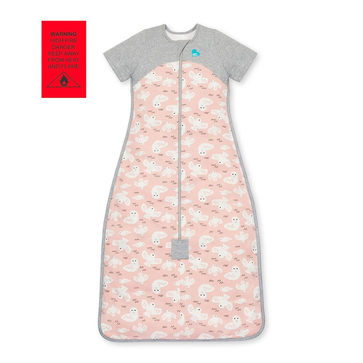 Love to Dream Organic Sleep Bag 1.0 TOG Pink Doves - Image 4