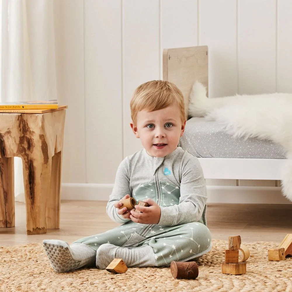 Love To Dream Organic Sleep Suit Long Sleeve Olive Stellar - Image 4