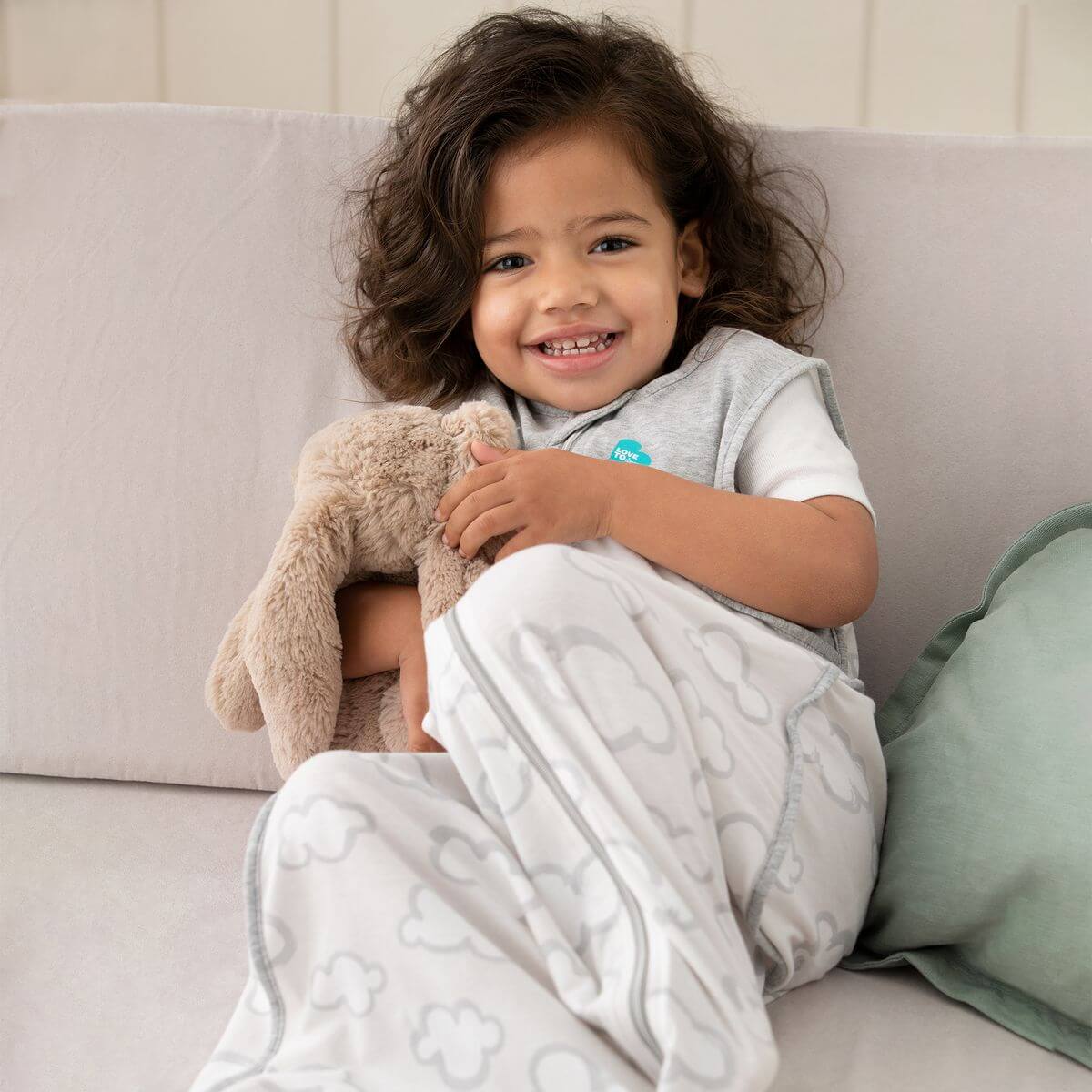 Love to Dream Sleep Bag Organic Lite 0.2 TOG Dove Grey - Image 3