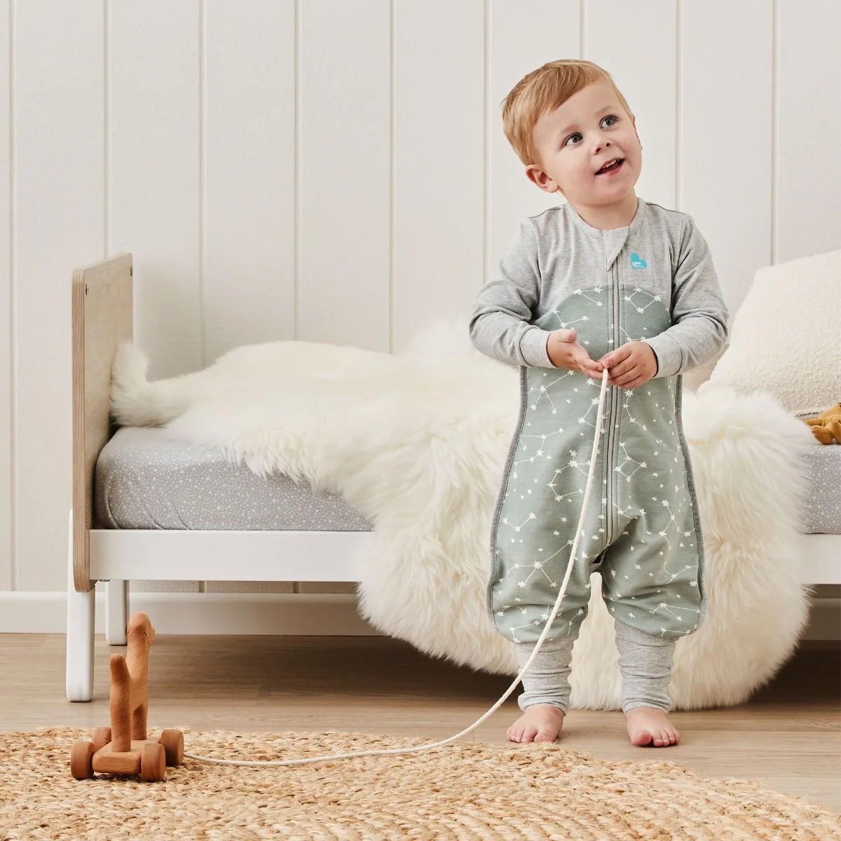 Love To Dream Sleep Suit™ Organic Long Sleeve 1.0 TOG - Stellar Olive - Image 3