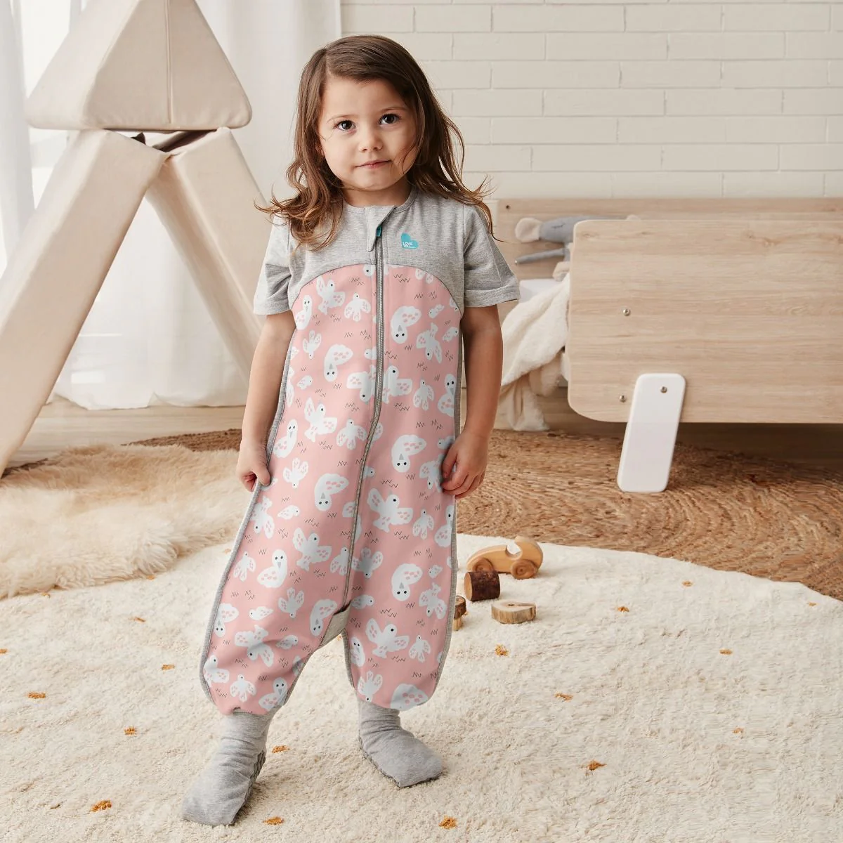 Love To Dream Sleep Suit Organic 1.0 TOG - Dove Pink - Image 2