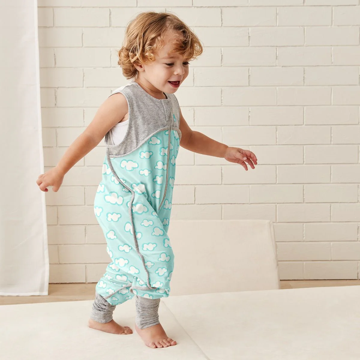 Love To Dream Sleep Suit Organic Lite 0.2 TOG - Clouds - Image 2