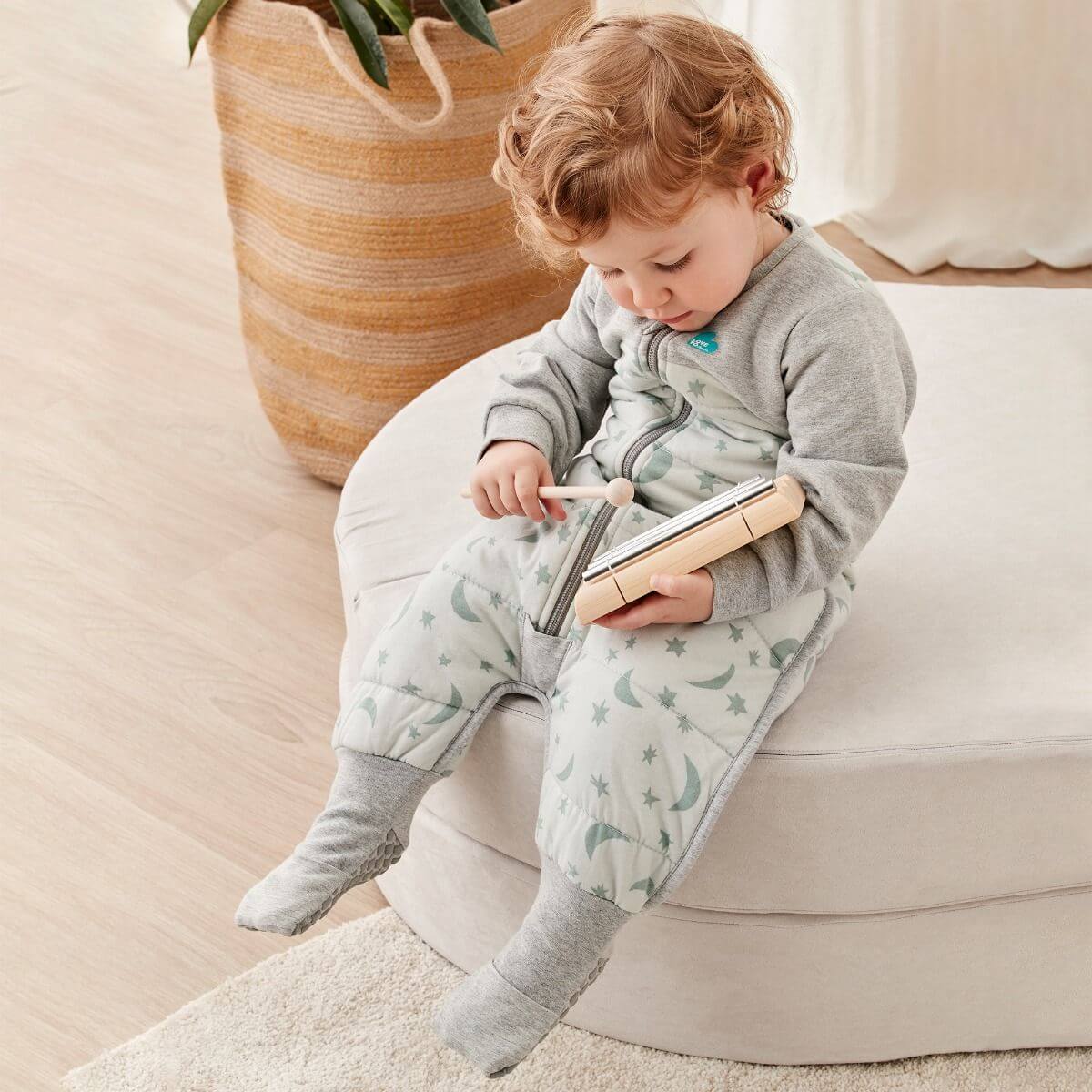 Love to Dream Sleep Suit Warm 2.5 TOG Moonlight Olive - Image 4