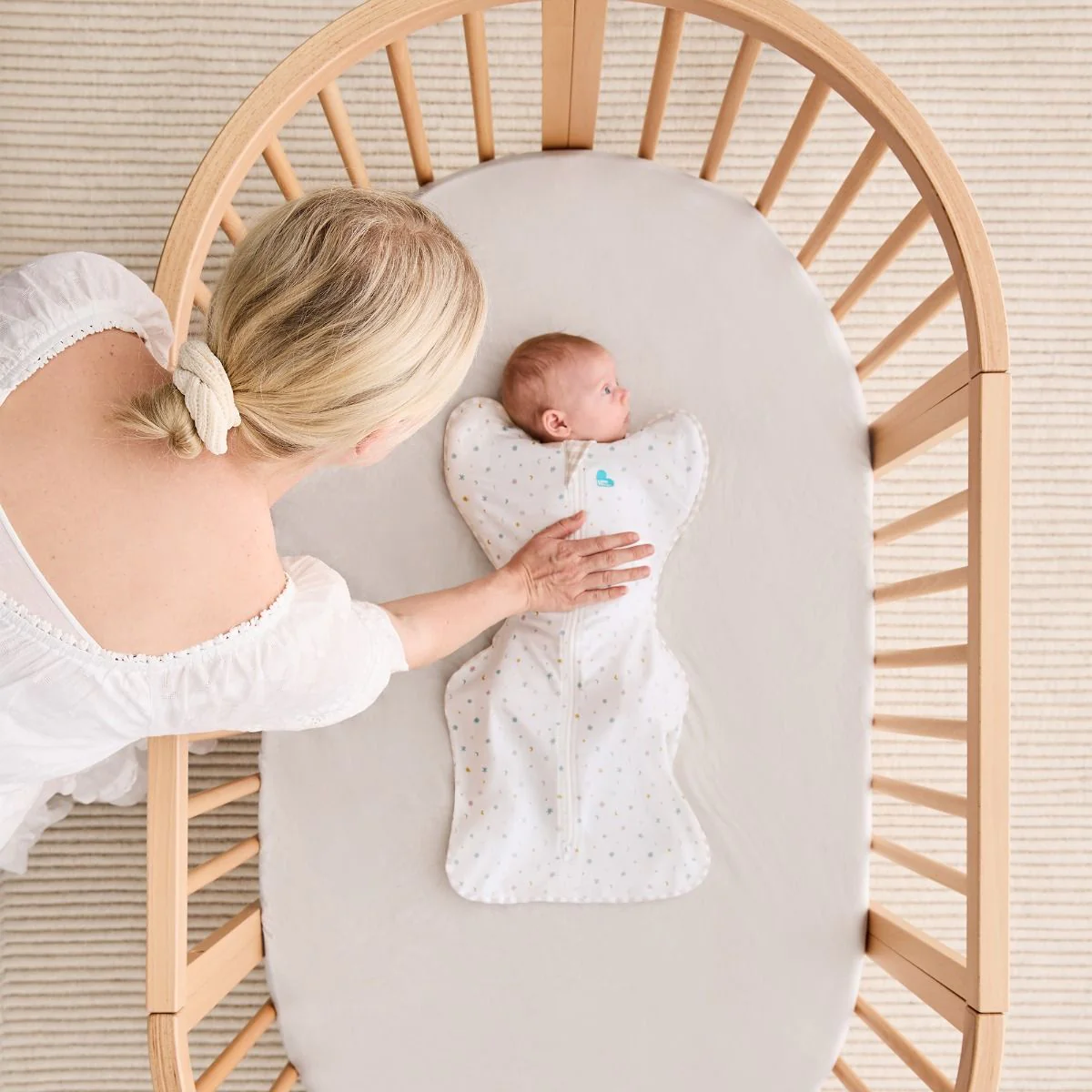 Love To Dream Swaddle Up™ Lite Organic 0.2 TOG - Starlight White - Image 3