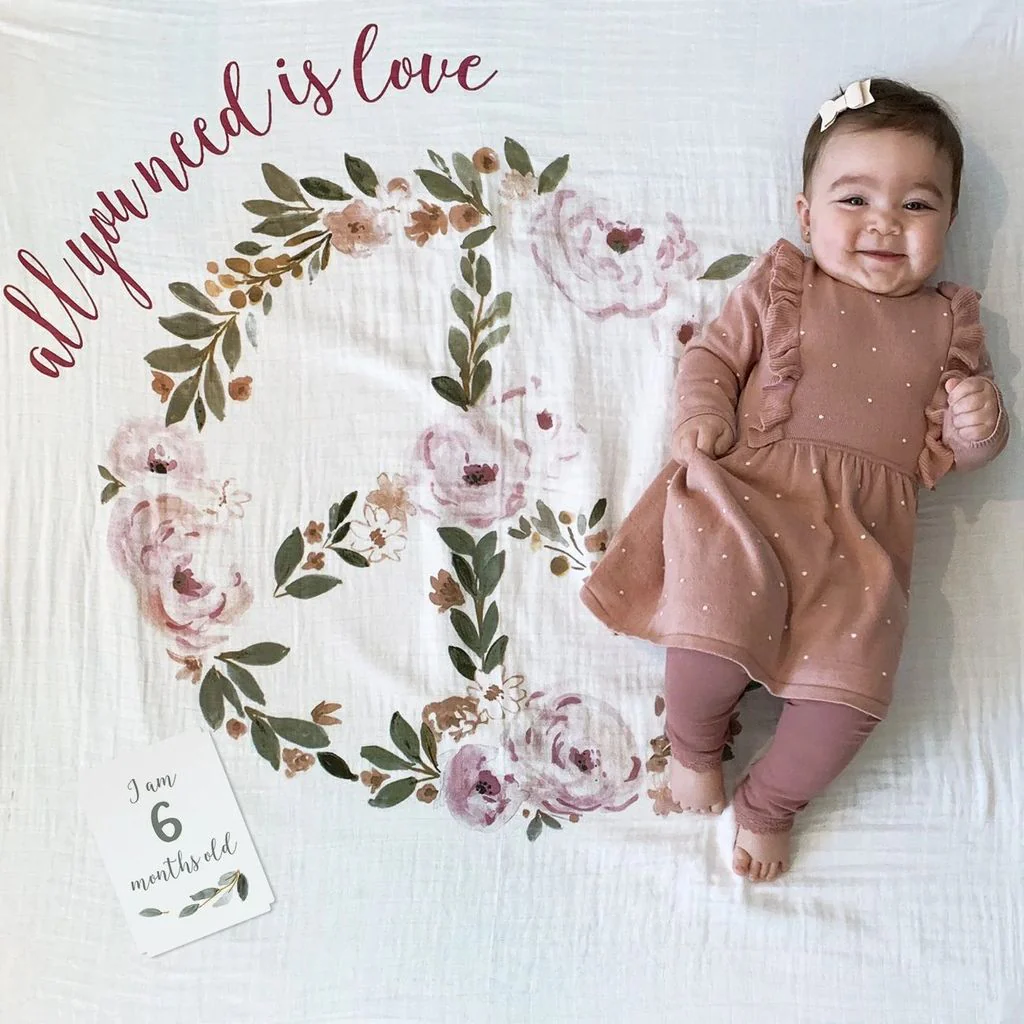 Lulujo Baby’s First Year Milestone Cards and Blanket Set - Image 11