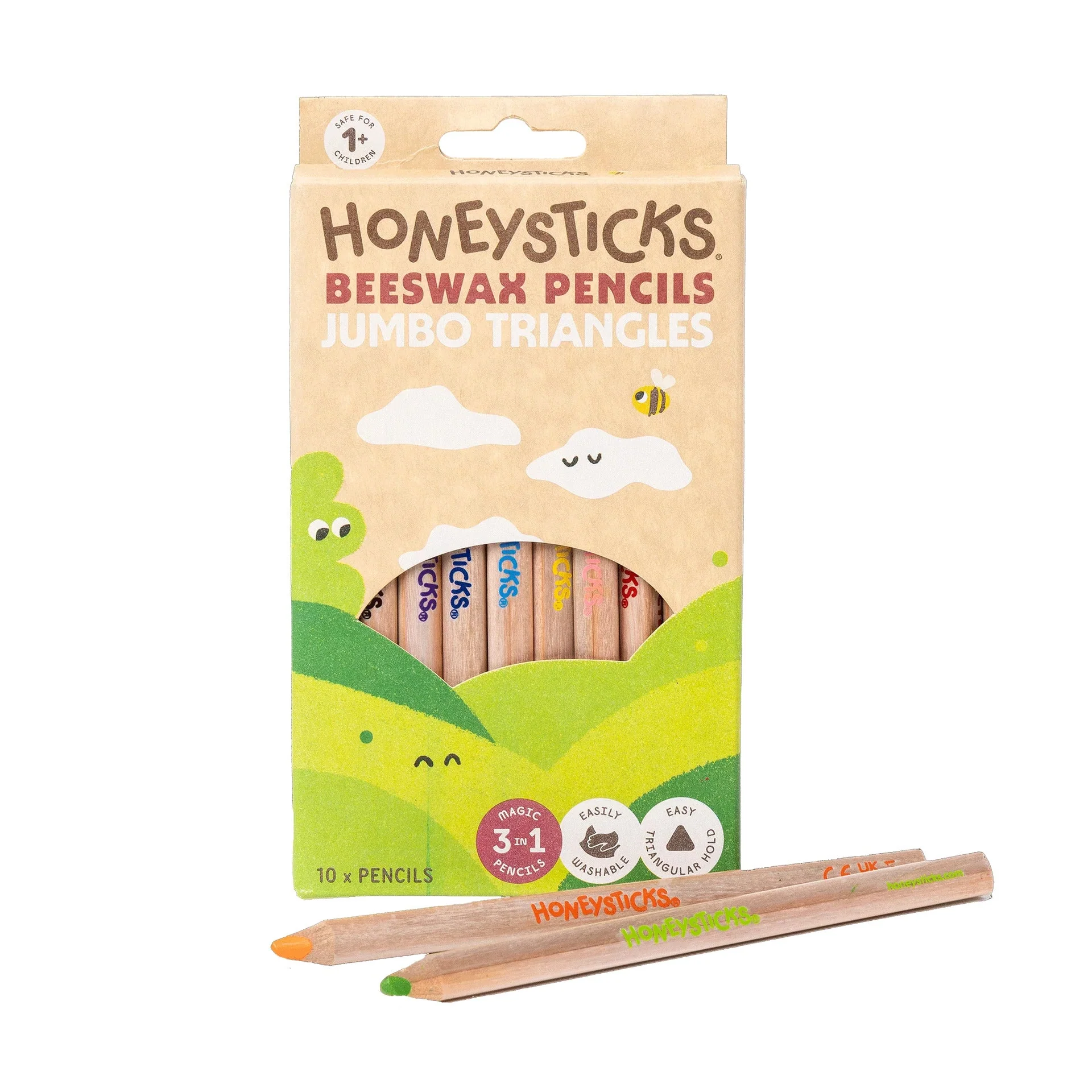 Honeysticks Magic 3-in-1 Beeswax Pencils Jumbo