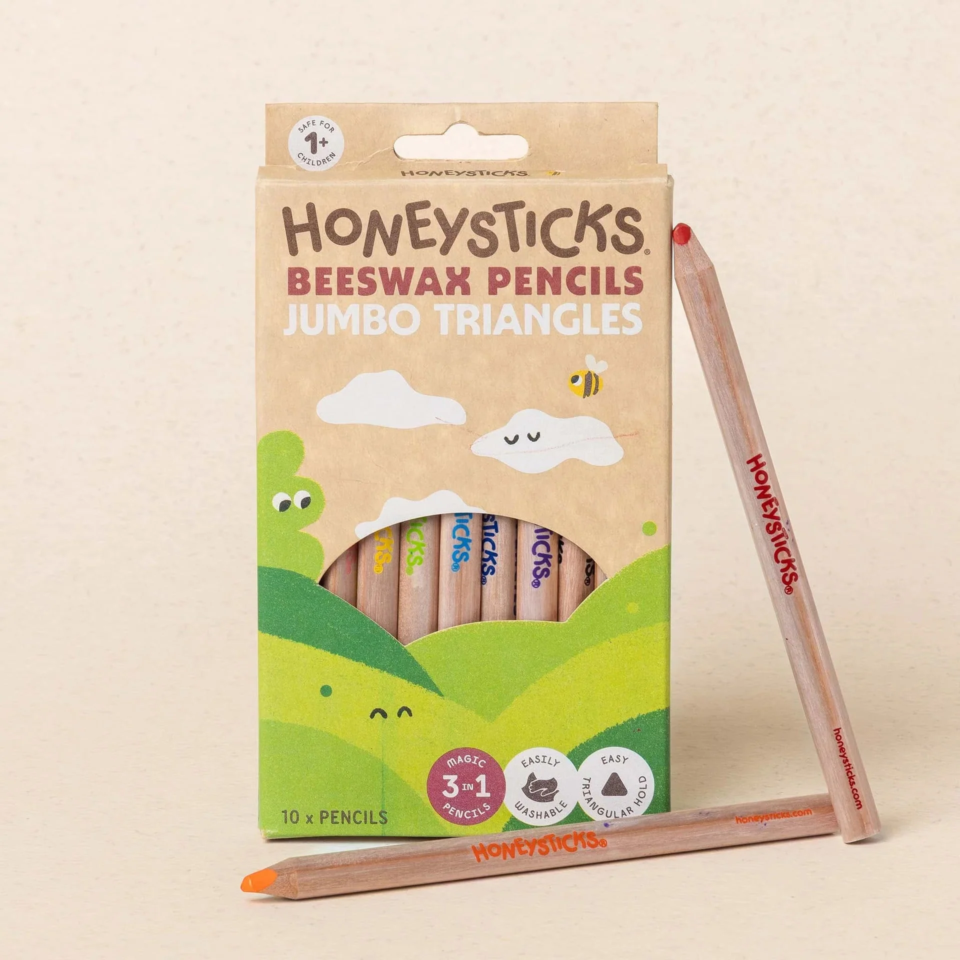 Honeysticks Magic 3-in-1 Beeswax Pencils Jumbo - Image 2