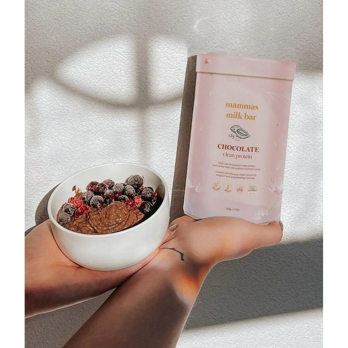Mammas Milk Bar Chocolate Premium Whey Protein 500g - Image 2