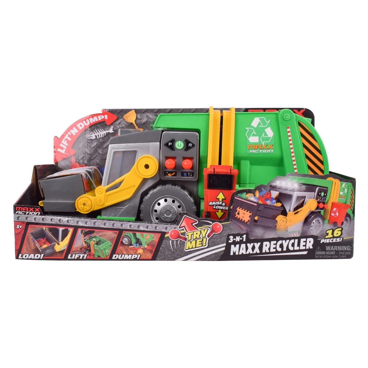 Maxx Action 3 in 1 Recycled Truck - Lights & Sounds - Image 6