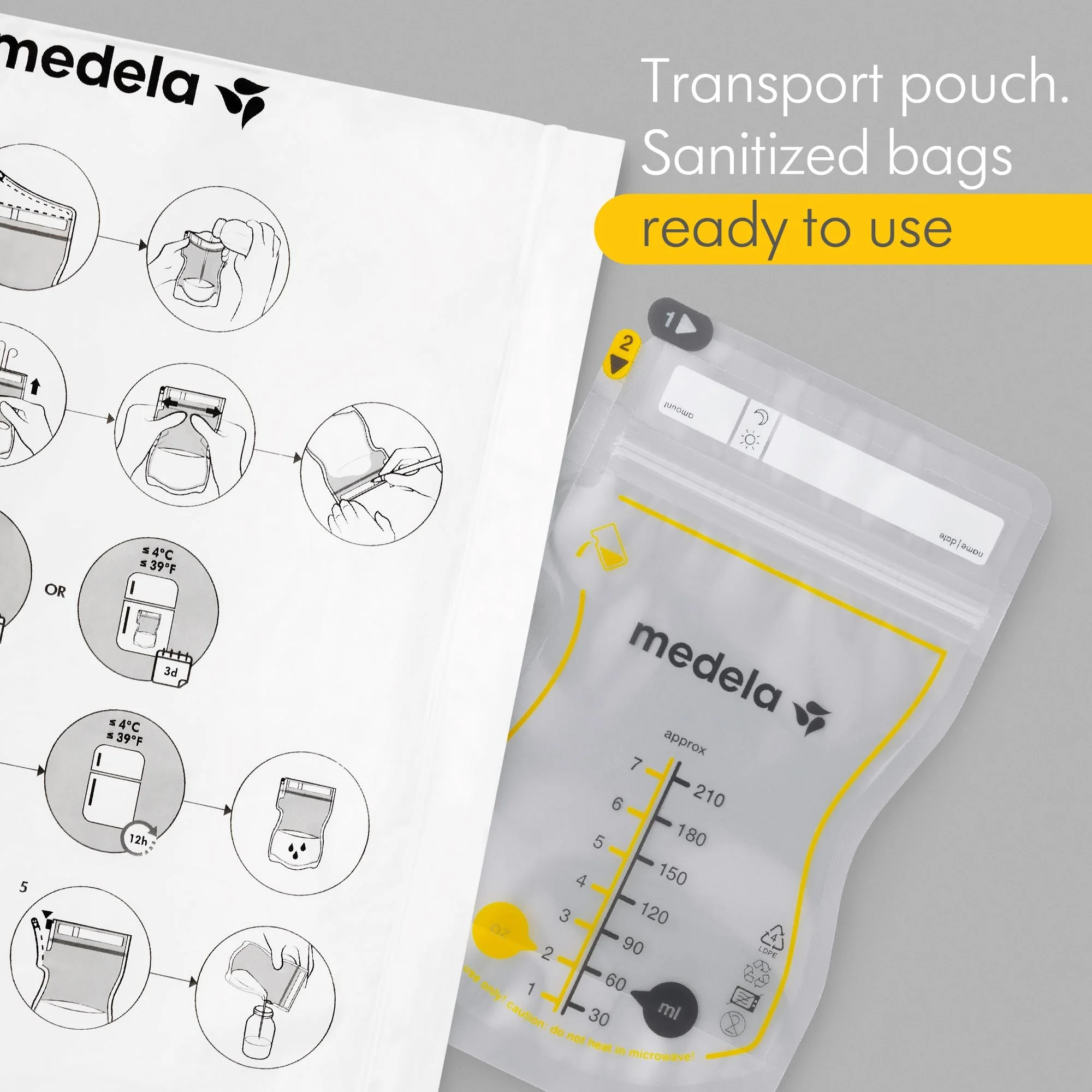 Medela Easy Pour Breast Milk Storage Bags - Image 2