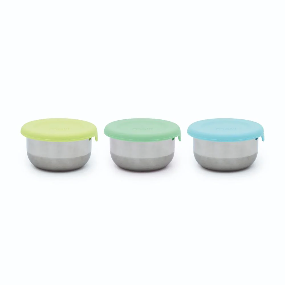 Melii Mini Silicone & Stainless Steel Containers 3pc - Image 2