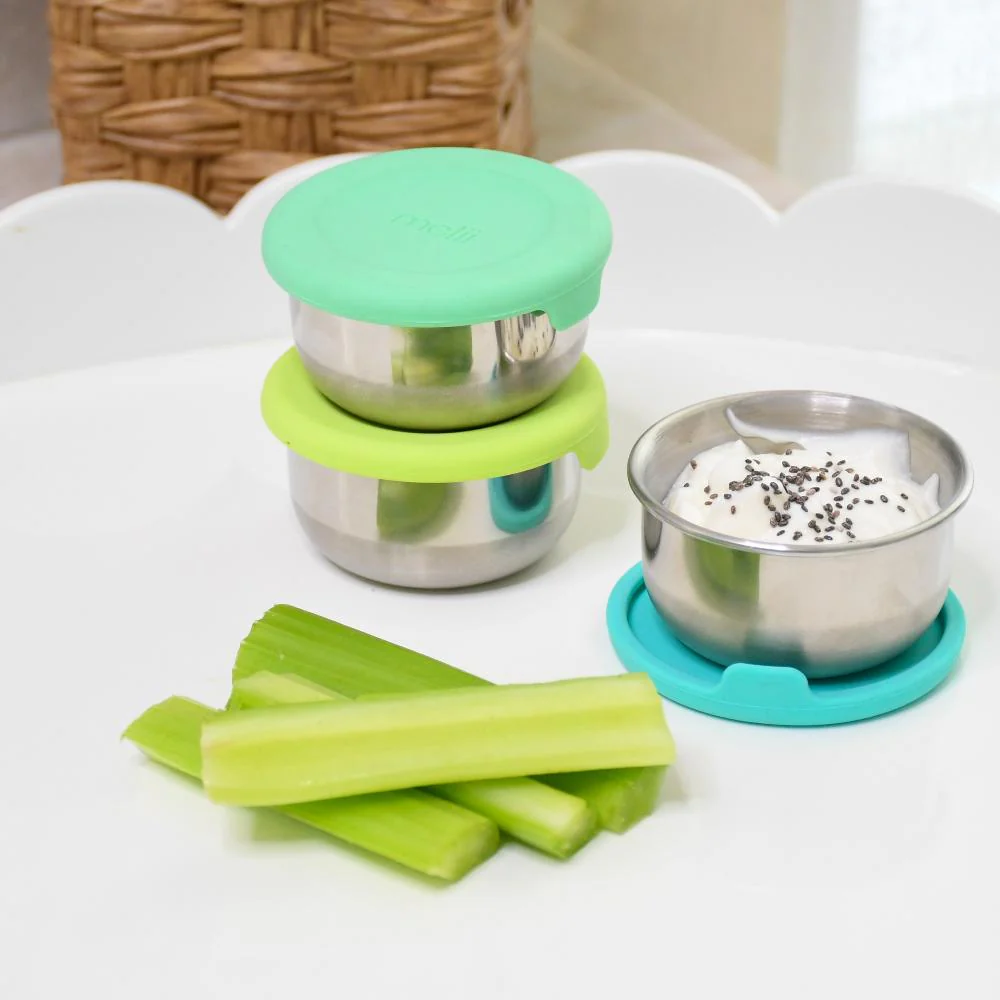 Melii Mini Silicone & Stainless Steel Containers 3pc - Image 5