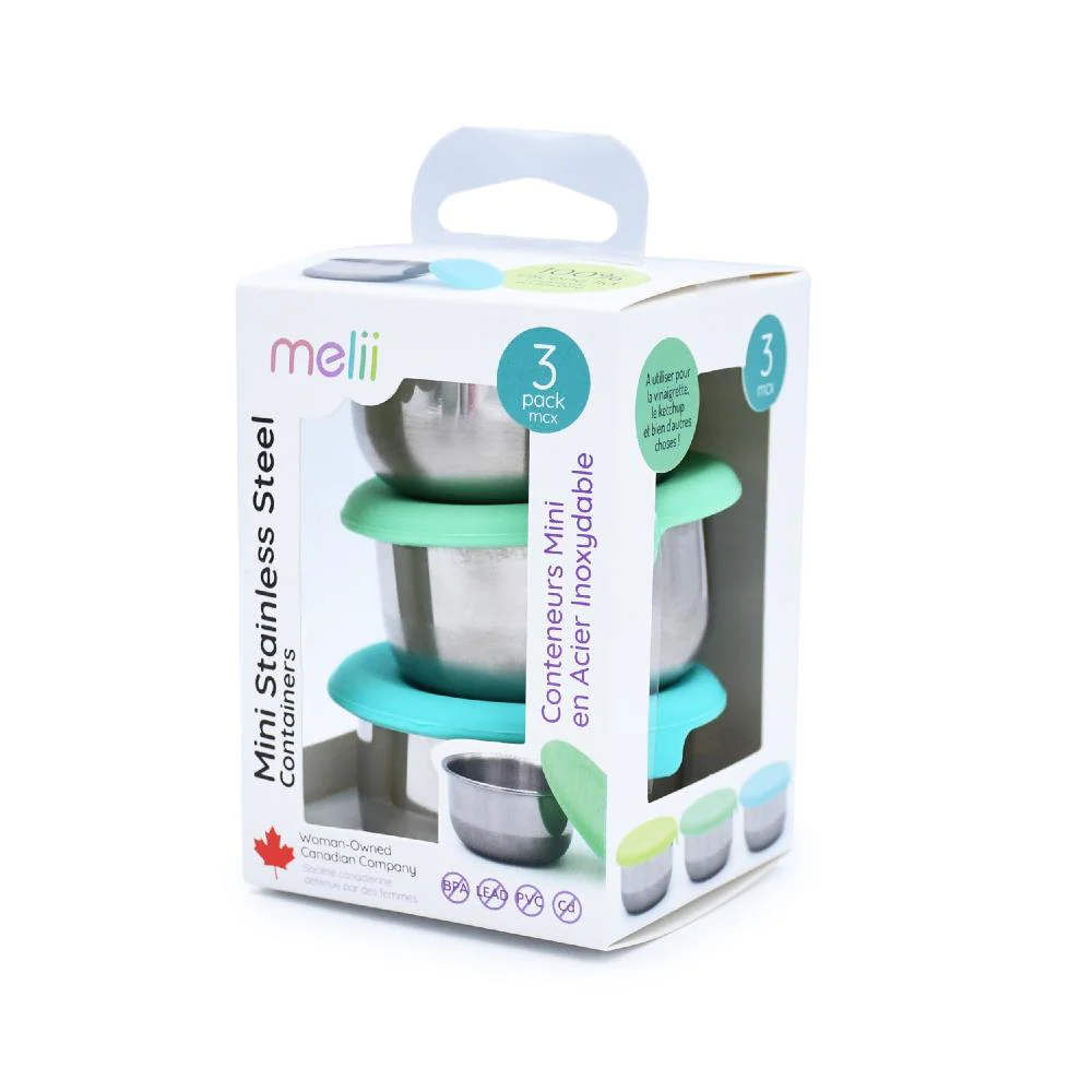 Melii Mini Silicone & Stainless Steel Containers 3pc - Image 6