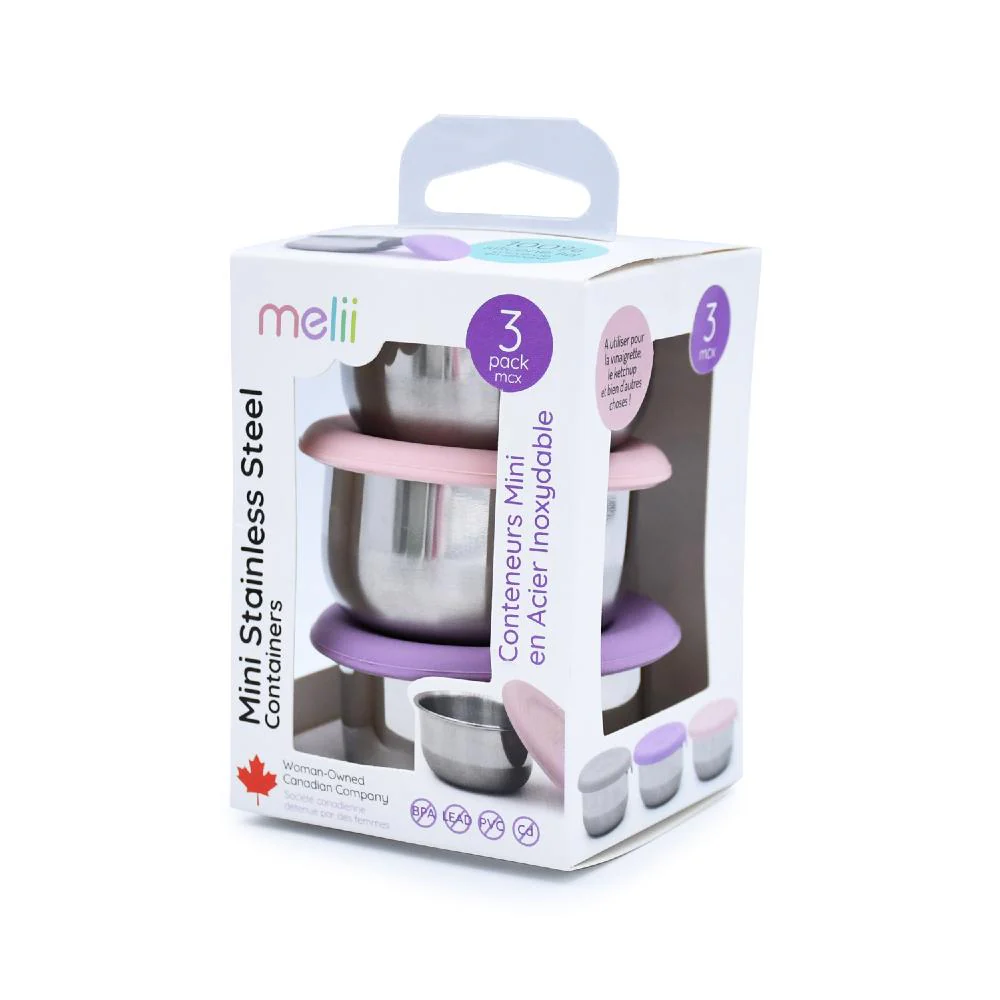 Melii Mini Silicone & Stainless Steel Containers 3pc - Image 7