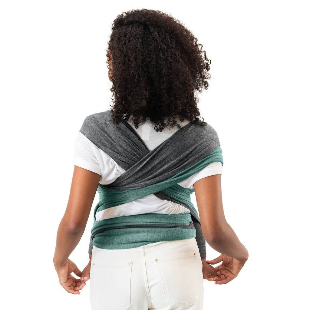 Moby Reversible Baby Wrap - Jade/Grey - Image 3
