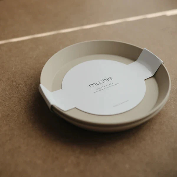 Mushie Round Dinnerware Plates 2pk