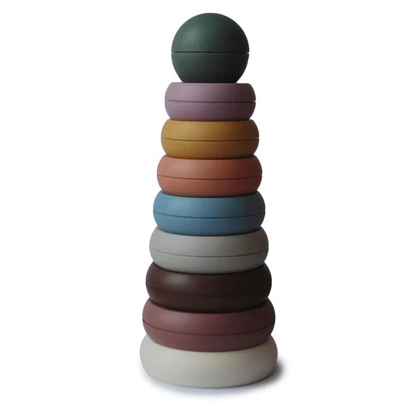 Mushie Stacking Rings Tower Toy - Image 2