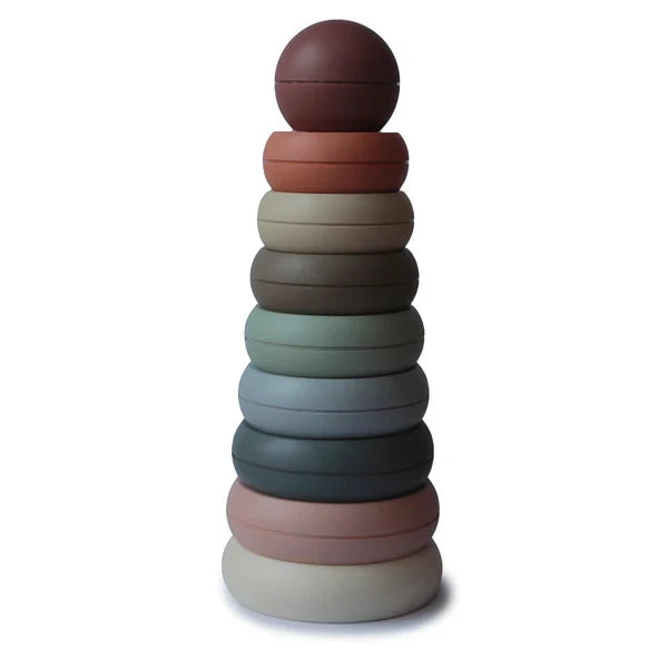 Mushie Stacking Rings Tower Toy - Image 3
