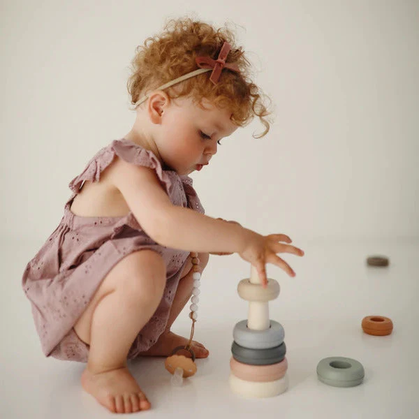 Mushie Stacking Rings Tower Toy - Image 4