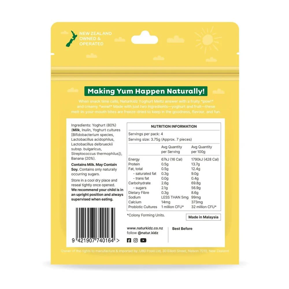 NaturKidz Banana Yoghurt Meltz - 15g - Image 2