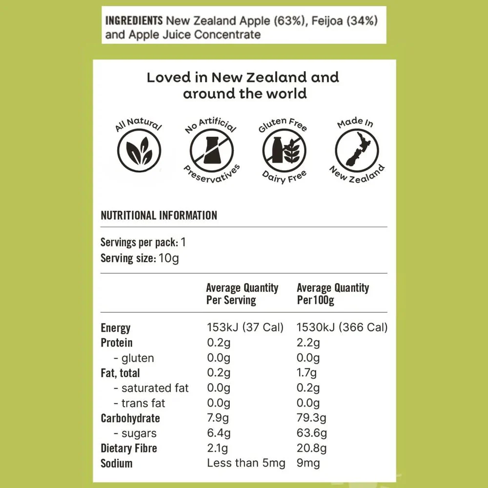 NaturKidz Fruit Crispz - Apple & Feijoa Sticks - 10g - Image 2