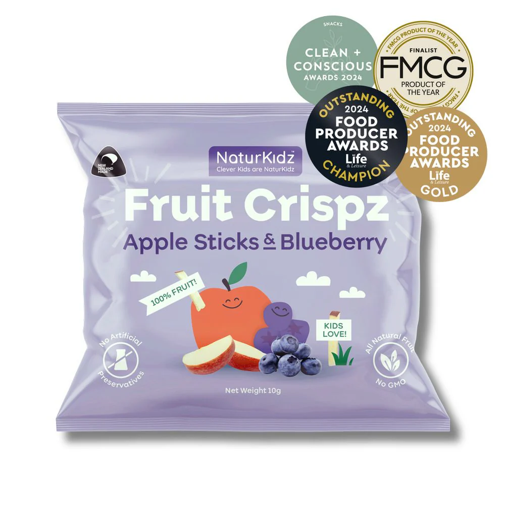 NaturKidz Fruit Crispz - Apple Sticks & Blueberry - 10g
